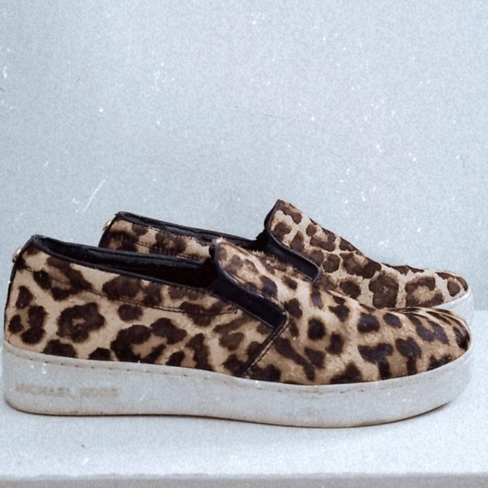 Michael Kors leopard slip on sneakers